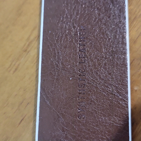 Michael Kors Belt White Synthetic Leather Patterned Gold Tone Buckle Size Medium - Picture 5 of 10